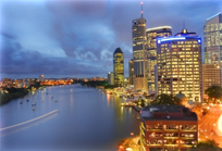 brisbane city evening